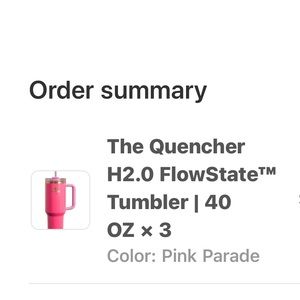 PINK PARADE STANLEY PRDER CONFIRMED